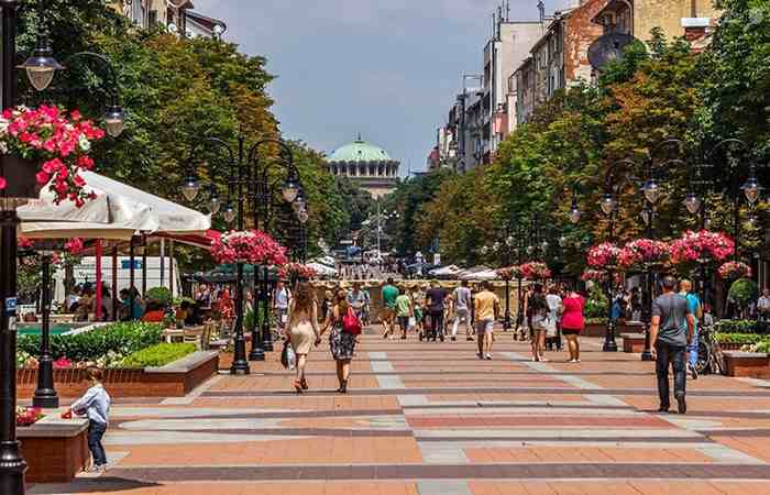 Торговая улица Витоша в Софии, Болгария